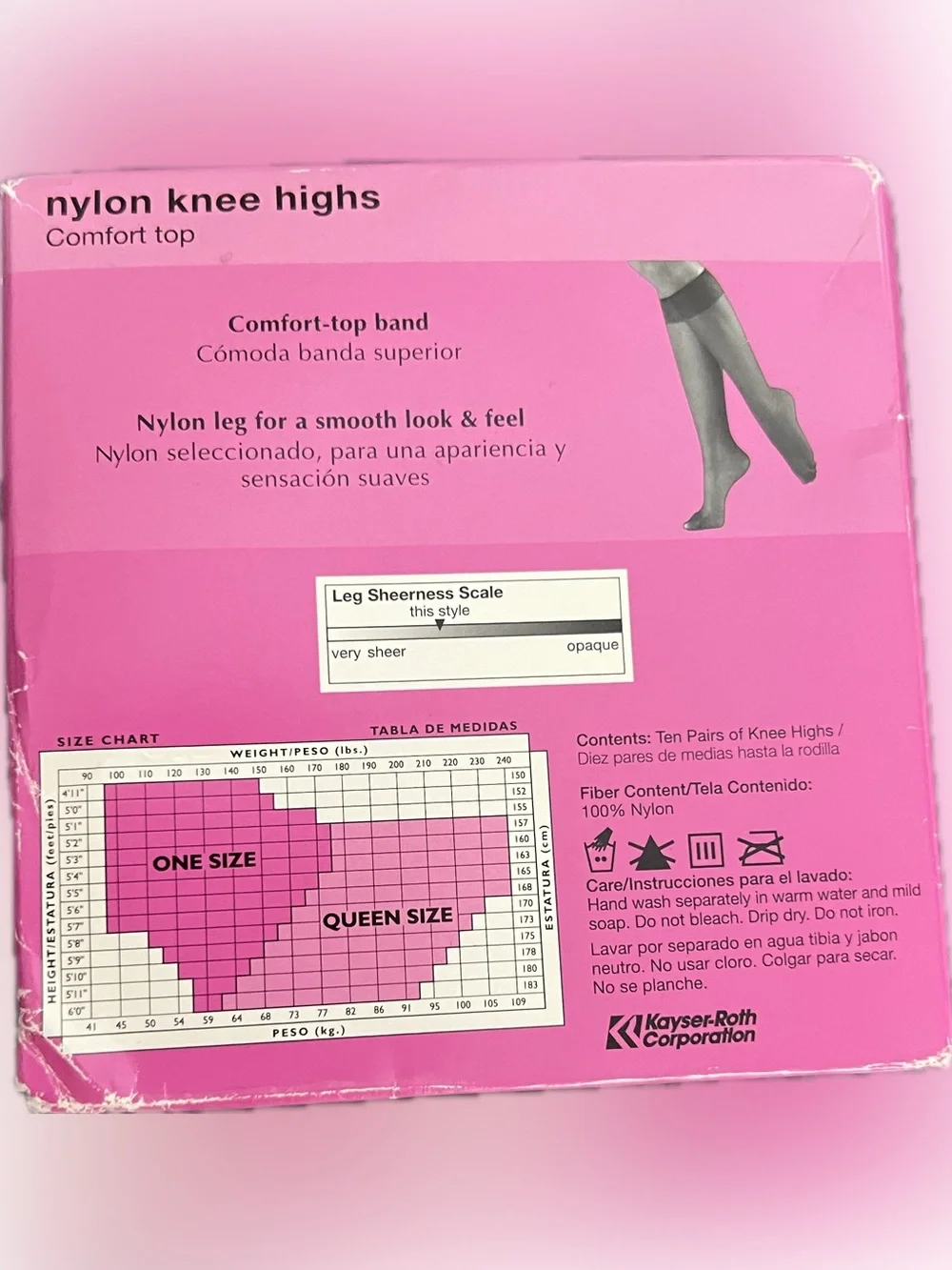 💥 New No Nonsense Nude Sheer Toe Nylon Knee Highs 10 Pair Value Pack Queen